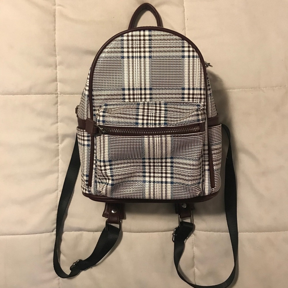 Plaid mini backpack